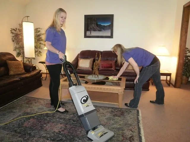 GreenClean Colorado cleaner vacuuming a living room